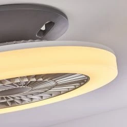 Hofstein Somalia Deckenventilator LED Silber, Transparent, Klar, 1-flammig -LED Leuchten Verkäufe somalia deckenventilator h3372678 15