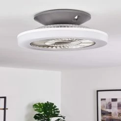 Hofstein Somalia Deckenventilator LED Silber, Transparent, Klar, 1-flammig -LED Leuchten Verkäufe somalia deckenventilator h3372678 16