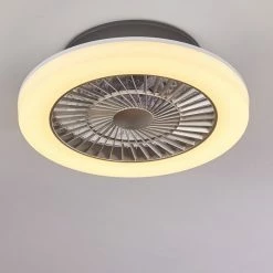 Hofstein Somalia Deckenventilator LED Silber, Transparent, Klar, 1-flammig -LED Leuchten Verkäufe somalia deckenventilator h3372678 6