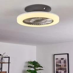 Hofstein Somalia Deckenventilator LED Silber, Transparent, Klar, 1-flammig -LED Leuchten Verkäufe somalia deckenventilator h3372678 9