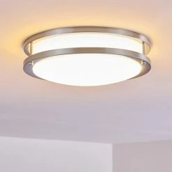 Hofstein Sora Deckenleuchte LED Nickel-Matt, Weiß, 1-flammig -LED Leuchten Verkäufe sora deckenleuchte h3266182 do4 4