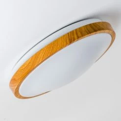 Hofstein Sora Wood Deckenlampe LED Weiß, Holz hell, 1-flammig -LED Leuchten Verkäufe sora wood deckenlampe h168456 2