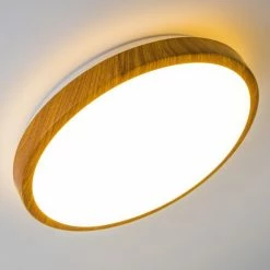 Hofstein Sora Wood Deckenlampe LED Weiß, Holz hell, 1-flammig -LED Leuchten Verkäufe sora wood deckenlampe h168456 5