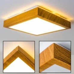 Hofstein Sora Wood Deckenlampe LED Holz hell, 1-flammig