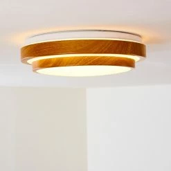 Hofstein Sora Wood Deckenleuchte LED Weiß, Holz hell, 1-flammig -LED Leuchten Verkäufe sora wood deckenleuchte h3011294 do4 9