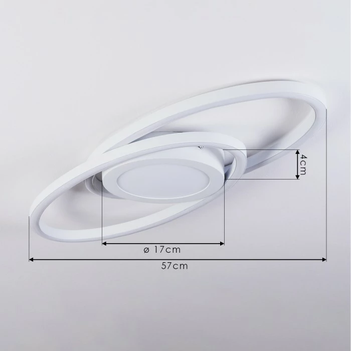 Hofstein Sorte Deckenleuchte LED Weiß, 1-flammig 4 Hofstein Sorte Deckenleuchte LED Weiß, 1-flammig – Bild 4
