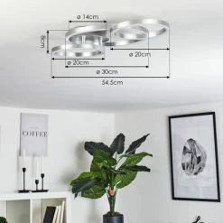 Hofstein Sorte Deckenleuchte LED Nickel-Matt, 1-flammig 15 Hofstein Sorte Deckenleuchte LED Nickel-Matt, 1-flammig -LED Leuchten Verkäufe sorte deckenleuchte h3457115 3