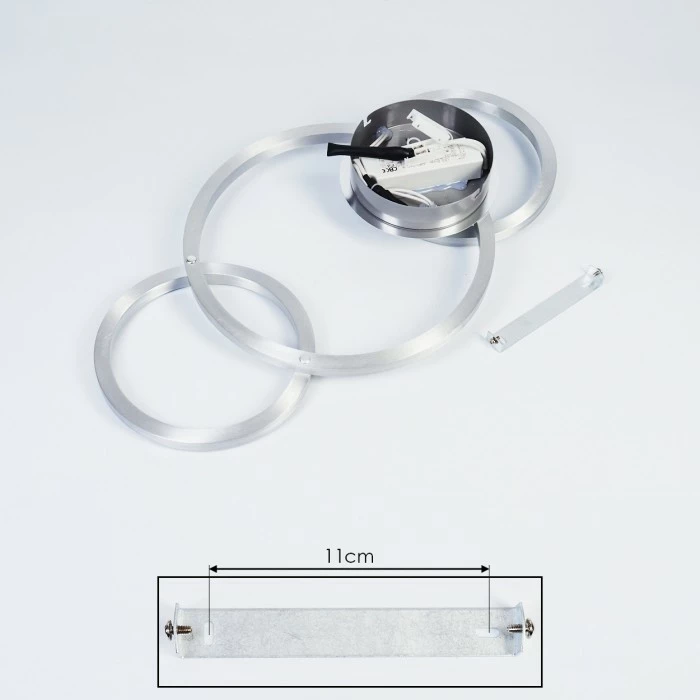 Hofstein Sorte Deckenleuchte LED Nickel-Matt, 1-flammig 5 Hofstein Sorte Deckenleuchte LED Nickel-Matt, 1-flammig – Bild 5