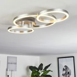 Hofstein Sorte Deckenleuchte LED Nickel-Matt, 1-flammig 18 Hofstein Sorte Deckenleuchte LED Nickel-Matt, 1-flammig -LED Leuchten Verkäufe sorte deckenleuchte h3457115 6