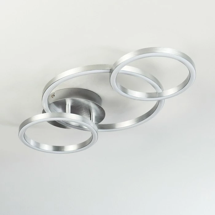 Hofstein Sorte Deckenleuchte LED Nickel-Matt, 1-flammig 8 Hofstein Sorte Deckenleuchte LED Nickel-Matt, 1-flammig – Bild 8