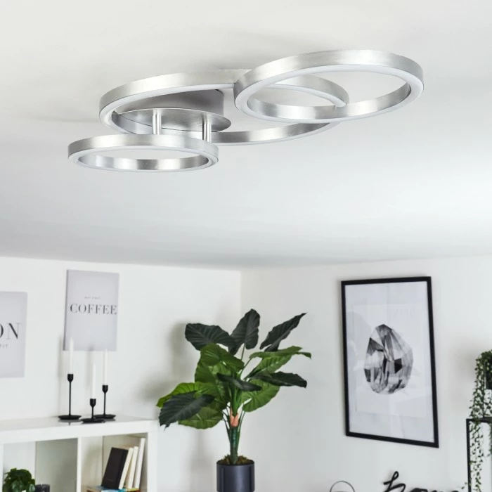 Hofstein Sorte Deckenleuchte LED Nickel-Matt, 1-flammig 10 Hofstein Sorte Deckenleuchte LED Nickel-Matt, 1-flammig – Bild 10