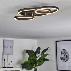 Hofstein Sorte Deckenleuchte LED Chrom, Schwarz, 1-flammig -LED Leuchten Verkäufe sorte deckenleuchte h3457139 12