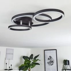 Hofstein Sorte Deckenleuchte LED Chrom, Schwarz, 1-flammig -LED Leuchten Verkäufe sorte deckenleuchte h3457139 13