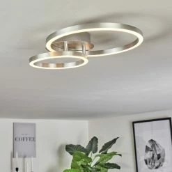 Hofstein Sorte Deckenleuchte LED Nickel-Matt, 1-flammig -LED Leuchten Verkäufe sorte deckenleuchte h3457160 12