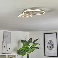 Hofstein Sorte Deckenleuchte LED Nickel-Matt, 1-flammig -LED Leuchten Verkäufe sorte deckenleuchte h3457160 14