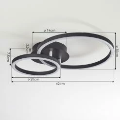 Hofstein Sorte Deckenleuchte LED Chrom, Schwarz, 1-flammig -LED Leuchten Verkäufe sorte deckenleuchte h3542583 3