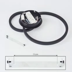 Hofstein Sorte Deckenleuchte LED Chrom, Schwarz, 1-flammig -LED Leuchten Verkäufe sorte deckenleuchte h3542583 4