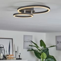 Hofstein Sorte Deckenleuchte LED Chrom, Schwarz, 1-flammig -LED Leuchten Verkäufe sorte deckenleuchte h3542583 8