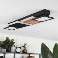 Hofstein Sourbarie Deckenleuchte LED Schwarz, Braun, Holzoptik, 1-flammig -LED Leuchten Verkäufe sourbarie deckenleuchte h3582763 9