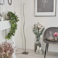 Hofstein Soyo Stehleuchte LED Nickel-Matt, 1-flammig -LED Leuchten Verkäufe soyo stehleuchte h3266250 do4 9