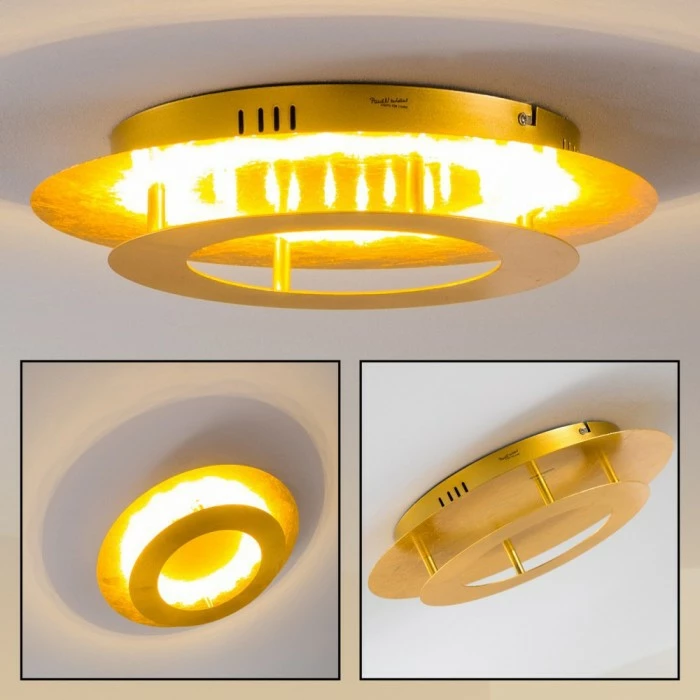 Hofstein Springdale Deckenleuchte LED Gold, 1-flammig 1 Hofstein Springdale Deckenleuchte LED Gold, 1-flammig