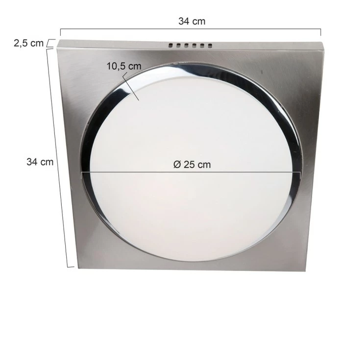 Steinhauer Ceiling and wall Deckenleuchte LED Edelstahl, 1-flammig 3 Steinhauer Ceiling and wall Deckenleuchte LED Edelstahl, 1-flammig – Bild 3
