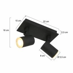 Steinhauer Points noirs Deckenleuchte LED Schwarz, 2-flammig 17 Steinhauer Points noirs Deckenleuchte LED Schwarz, 2-flammig -LED Leuchten Verkäufe steinhauer points noirs deckenleuchte 3060zw 5