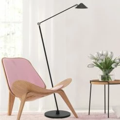 Steinhauer Punkt Stehleuchte LED Schwarz, 1-flammig