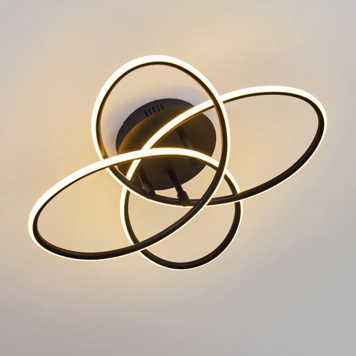 Hofstein Sucre Deckenleuchte LED Schwarz, 4-flammig 11 Hofstein Sucre Deckenleuchte LED Schwarz, 4-flammig – Bild 11