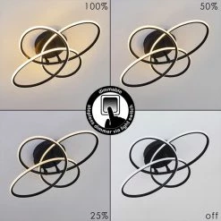 Hofstein Sucre Deckenleuchte LED Schwarz, 4-flammig 19 Hofstein Sucre Deckenleuchte LED Schwarz, 4-flammig -LED Leuchten Verkäufe sucre deckenleuchte h3374641 4