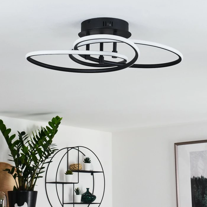 Hofstein Sucre Deckenleuchte LED Schwarz, 4-flammig 6 Hofstein Sucre Deckenleuchte LED Schwarz, 4-flammig – Bild 6