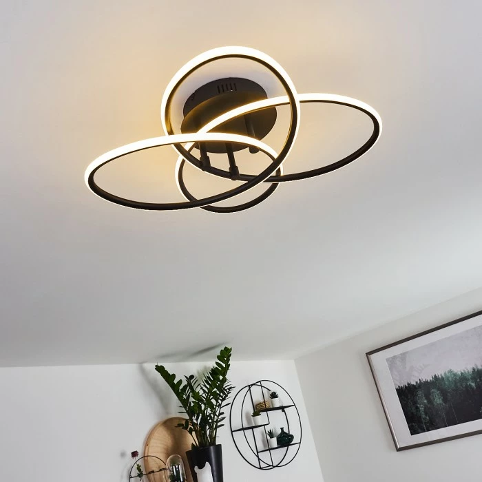 Hofstein Sucre Deckenleuchte LED Schwarz, 4-flammig 9 Hofstein Sucre Deckenleuchte LED Schwarz, 4-flammig – Bild 9