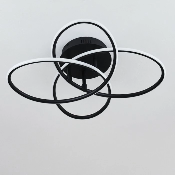 Hofstein Sucre Deckenleuchte LED Schwarz, 4-flammig 10 Hofstein Sucre Deckenleuchte LED Schwarz, 4-flammig – Bild 10