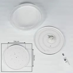 Hofstein Suno Deckenleuchte LED Weiß, Transparent, Klar, 1-flammig, Fernbedienung -LED Leuchten Verkäufe suno deckenleuchte h3383629 4