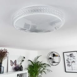 Hofstein Suno Deckenleuchte LED Weiß, Transparent, Klar, 1-flammig, Fernbedienung -LED Leuchten Verkäufe suno deckenleuchte h3383629 9