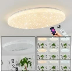 Hofstein Sweet Deckenpanel LED Weiß, 1-flammig, Fernbedienung