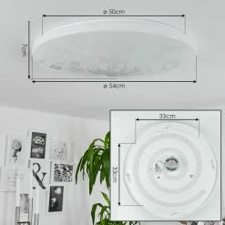Hofstein Sweet Deckenpanel LED Weiß, 1-flammig, Fernbedienung -LED Leuchten Verkäufe sweet deckenpanel h3562444 3