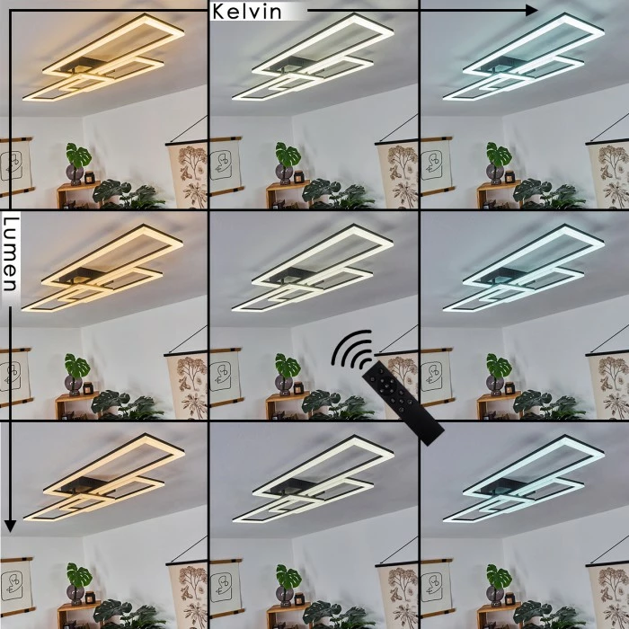 Hofstein Taleta Deckenleuchte LED Schwarz, 1-flammig 2 Hofstein Taleta Deckenleuchte LED Schwarz, 1-flammig – Bild 2