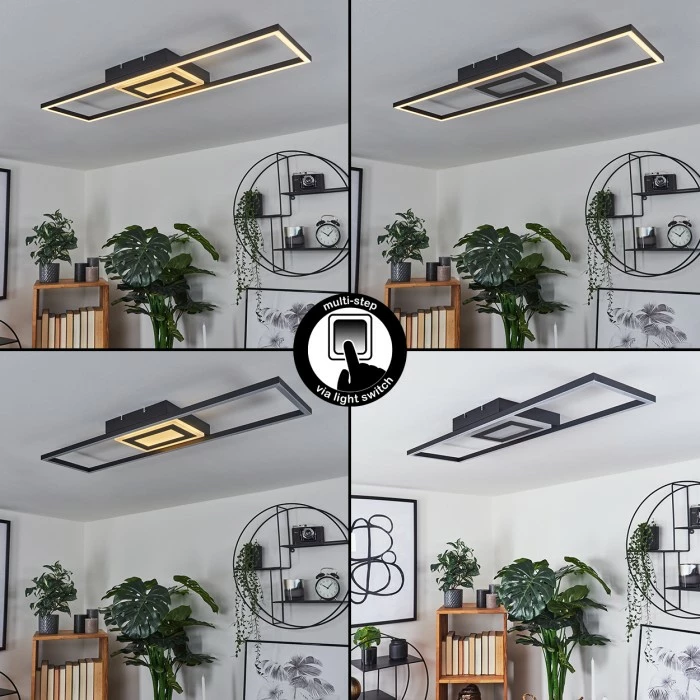 Hofstein Taleta Deckenleuchte LED Schwarz, 1-flammig 2 Hofstein Taleta Deckenleuchte LED Schwarz, 1-flammig – Bild 2