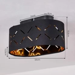 Hofstein Tallaboa Deckenleuchte LED Schwarz, 1-flammig -LED Leuchten Verkäufe tallaboa deckenleuchte h3437353 3