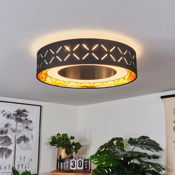 Hofstein Tallaboa Deckenleuchte LED Schwarz, Weiß, 1-flammig 1 Hofstein Tallaboa Deckenleuchte LED Schwarz, Weiß, 1-flammig