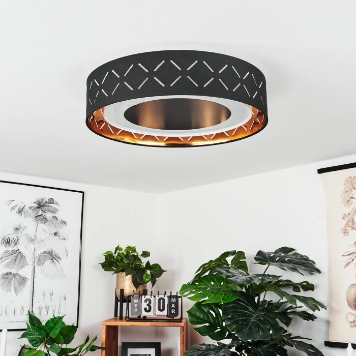 Hofstein Tallaboa Deckenleuchte LED Schwarz, Weiß, 1-flammig 5 Hofstein Tallaboa Deckenleuchte LED Schwarz, Weiß, 1-flammig – Bild 5