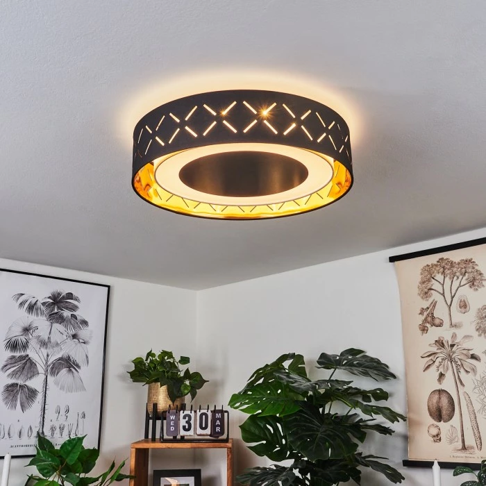 Hofstein Tallaboa Deckenleuchte LED Schwarz, Weiß, 1-flammig 7 Hofstein Tallaboa Deckenleuchte LED Schwarz, Weiß, 1-flammig – Bild 7