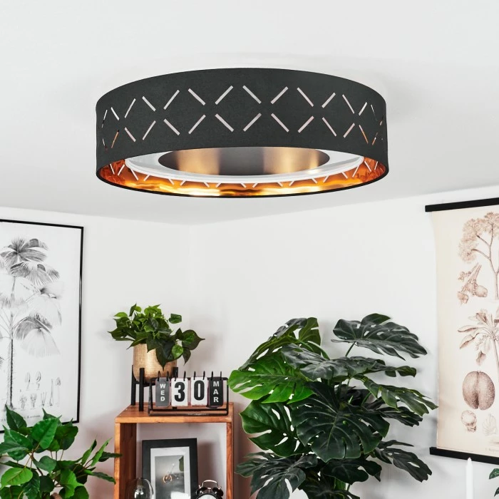 Hofstein Tallaboa Deckenleuchte LED Schwarz, Weiß, 1-flammig 10 Hofstein Tallaboa Deckenleuchte LED Schwarz, Weiß, 1-flammig – Bild 10