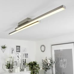 Hofstein Tamizat Deckenleuchte LED Nickel-Matt, 2-flammig, Farbwechsler -LED Leuchten Verkäufe tamizat deckenleuchte h3650929 6