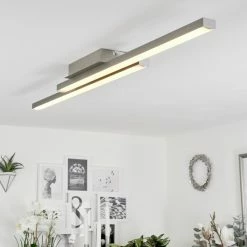 Hofstein Tamizat Deckenleuchte LED Nickel-Matt, 2-flammig, Farbwechsler -LED Leuchten Verkäufe tamizat deckenleuchte h3650929 9