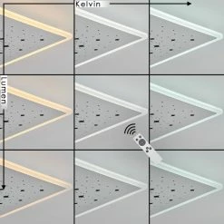 Hofstein Telsen Deckenpanel LED Weiß, 2-flammig, Fernbedienung, Farbwechsler -LED Leuchten Verkäufe telsen deckenpanel h3562772 2