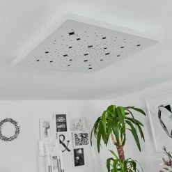 Hofstein Telsen Deckenpanel LED Weiß, 2-flammig, Fernbedienung, Farbwechsler -LED Leuchten Verkäufe telsen deckenpanel h3562772 4