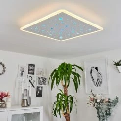 Hofstein Telsen Deckenpanel LED Weiß, 2-flammig, Fernbedienung, Farbwechsler -LED Leuchten Verkäufe telsen deckenpanel h3562772 8