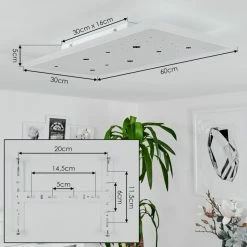 Hofstein Telsen Deckenpanel LED Weiß, 2-flammig, Fernbedienung, Farbwechsler -LED Leuchten Verkäufe telsen deckenpanel h3562796 3